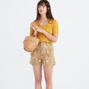 Madewell • Mustard Yellow Pointelle Willford Sweater Tee